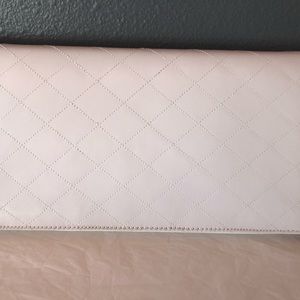 Varon Handbags vintage NWT white leather channel stitching shoulder bag/clutch